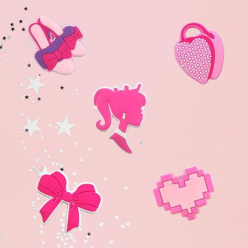 20 قطعة من سحر أحذية Preppy الوردية، سحر إكسسوارات الأحذية اللطيفة للمراهقين والأطفال البالغين، سحر تزيين الأحذية الجمالية لصنادل الانسداد، هدايا الحفلات الوردية in Kuwait