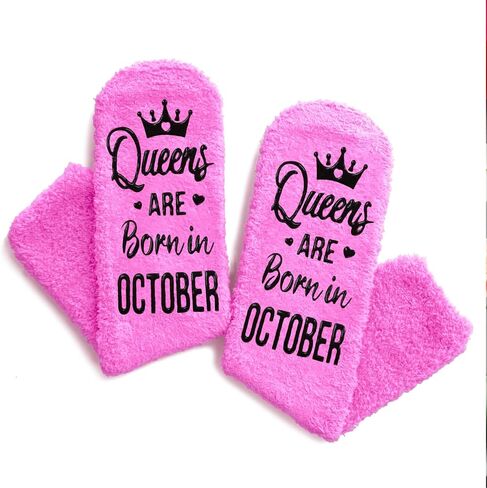 HAPPYPOP September October Birthday Gifts for Women - Birthday Socks Birthday Presents Gifts for Women Female in Saudi Arabia