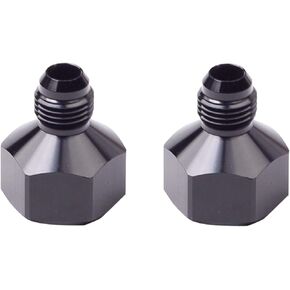 Female AN10 10AN To AN6 6AN Male Flare Reducer Fitting Adapter (Black, 2 Pieces)