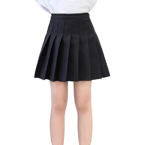 TTYAOVO Girl Skort Mini Flare Plain Pleated Skater Skirt Shool Uniform in Kuwait
