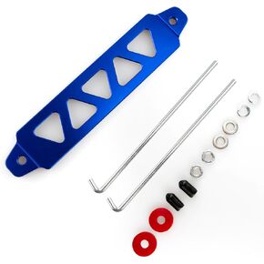 Battery Hold Down Bracket, Aluminum Alloy Battery Tie Down Bracket, Universal Car Battery Holder with 8"" Stainless Steel J Bolts