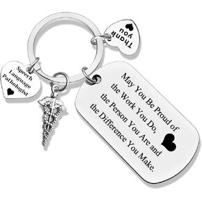 Speech Therapy Gifts SLP Key chain Gift Speech Language Pathologist Gifts Speech Therapist Gift Speech Therapist Appreciation Gifts Thank You Gifts for Speech Therapist Make a Difference Key chain