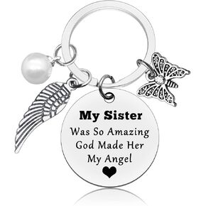 Memorial Gifts for Loss of Sister Sympathy Gifts for Sister Friends Sister Memorial Keychain in Memory of Sister Gift Bereavement Gifts Remembrance Keychain Gifts Condolence Gifts for Loss of Sister