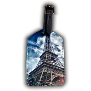 Mulch Leather Genuine Cow Leather Luggage Tag for Baggage ID Tags Travel Bag Tags for Suitcases Privacy Cover ID Label (UK Flag)