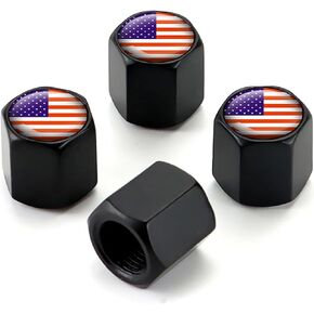 Car Tire Valve Stem Caps,Tire Valve Stem Caps Accessory,Universal Stem Covers for Car, Trucks, Bikes, Motorcycles,Corrosion and Wear Resistance,Styling Decoration Accessories 4Pcs(Black)