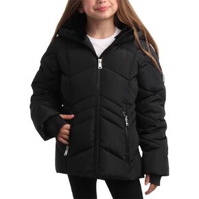 DKNY Girls' Winter Coat – Faux Fur Lined Quilted Puffer Parka Jacket – Heavyweight Insulated Ski Jacket for Girls (4-16)