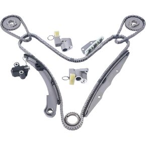Engine Timing Chain Kit 13028-ZS00A fits for 2005-2011 Nissan Frontier NV1500 NV2500 NV3500 Pathfinder Xterra 2009-2012 Suzuki Equator 4.0L V6 DOHC Code VQ40DE 13070-ZK01A Timing Chain Set
