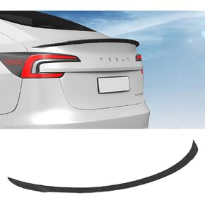 BASENOR 2024 Spoiler for Tesla Model 3 Performance Trunk Wing ABS Matte Carbon Fiber