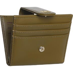 GEEAD Small Wallets for Women Slim Bifold Credit Card Holder Minimalist Zipper Coin Pocket (Army Green)