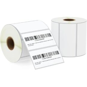 BETCKEY - 3" x 1.5" (76 mm x 38 mm) Barcode Shipping & Address Labels Compatible with Zebra & Rollo Label Printer,Premium Adhesive & Perforated [2 Rolls, 1900 Labels]