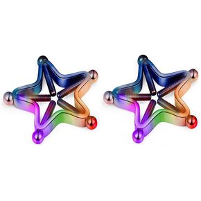 Star Fake Nipple Rings for Women Non-Piercing Nipplerings Nipple Clip Barbells 316L Stainless Steel Cute Body Jewelry