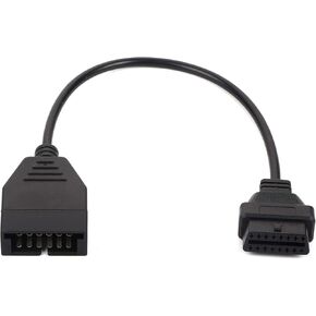 Obd1 to Obd2 Adapter,for OBD1 12 Pins to OBD2 16 Pins Diagnostic Tool Connector Adapter Cable