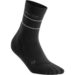 CEP reflective mid-cut socks, black, men V