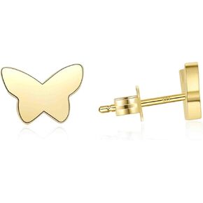 أقراط فراشة ToHeart 14K للنساء خفيفة الوزن وبسيطة أقراط فراشة ذهبية للنساء/الفتيات هدايا مختارة يدويًا لعيد ميلاد Bff