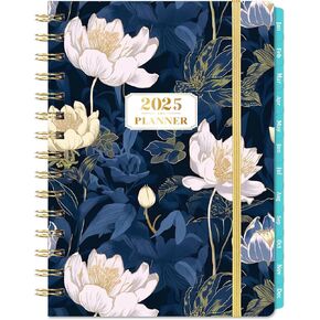 2025 Planner - Jan. to Dec. 2025, Weekly & Monthly Planner 2025, 6.3" x 8.3", Calendar Planner 2025 with Tabs, Thick Paper - Twin-Wire Binding, Back Pocket