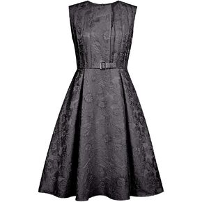 Womens Embossed Jacquard Dress