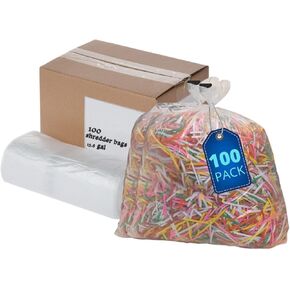 1InTheOffice Shredder Bags 15.8 Gallon, Paper Shredder Waste Bags 15.8 Gal., 100/Box