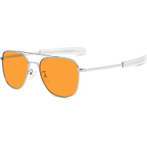 Gtand Vintage Military Style Pilot Aviator Sunglasses For Men Women Metal Sun Glasses Bayonet Temples 54mm