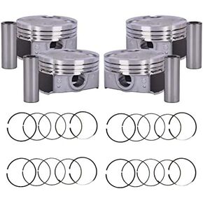 23041-2B600 4pcs Engine Piston & Rings Kit Applied for Hyun-dai K-ia Accent Rio 1.6L DOHC 2012-2016 Aftermarket Parts Replace#23041-2B610, 23041-2B620