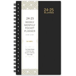 2024-2025 Pocket Planner/Calendar - Weekly & Monthly Pocket Planner, JUL. 2024 - Jun. 2025, 6.8" x 4.3", Strong Twin - Wire Binding, plastic cover