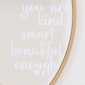 2x Bathroom Decal,Vinyl Mirror Decal, Holographic Positive Affirmation Decal,Bedroom Wall Decals,Affirmation Stickers for Mirror, for Kids, for women, Bathroom Decal,Vanity Mirror Decal
