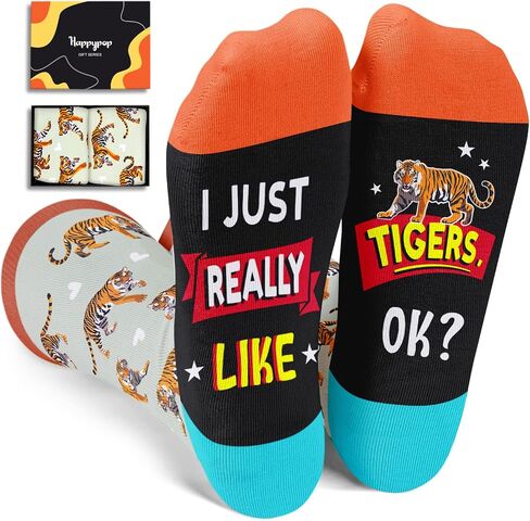 HAPPYPOP Wild Animal Socks For Men Women; Owl Tiger Koala Gifts, Owl Tiger Cheetah Socks in Saudi Arabia
