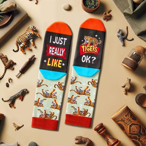 HAPPYPOP Wild Animal Socks For Men Women; Owl Tiger Koala Gifts, Owl Tiger Cheetah Socks in Saudi Arabia