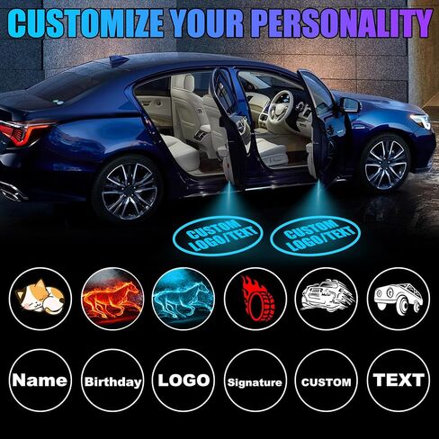 2PCS Car Door Light Projector ， Car Door Projector Rechargeable HD Car Welcome Courtesy Ghost Shadow Lamp Fit for Cars (for DO-D-GE) in Saudi Arabia