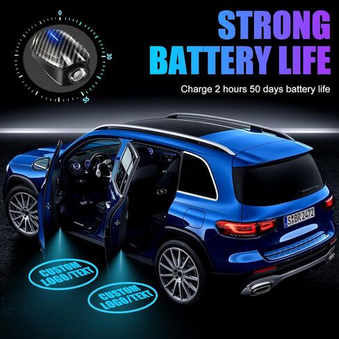 2PCS Car Door Light Projector ， Car Door Projector Rechargeable HD Car Welcome Courtesy Ghost Shadow Lamp Fit for Cars (for DO-D-GE) in Saudi Arabia