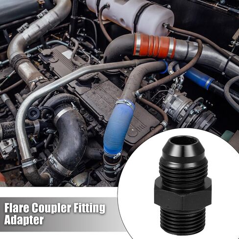 X AUTOHAUX 2 قطعة أسود 8AN ذكر إلى M14 x 1.5 مم ذكر متري خيط تركيب محول مضيئة الاتحاد المقرنة خط زيت الوقود خرطوم نهاية سبائك الألومنيوم المناسب للسيارة in Saudi Arabia