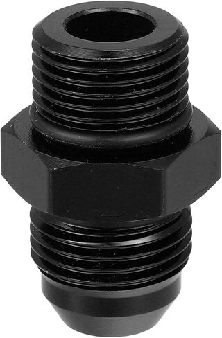 X AUTOHAUX 2 قطعة أسود 8AN ذكر إلى M14 x 1.5 مم ذكر متري خيط تركيب محول مضيئة الاتحاد المقرنة خط زيت الوقود خرطوم نهاية سبائك الألومنيوم المناسب للسيارة in Saudi Arabia