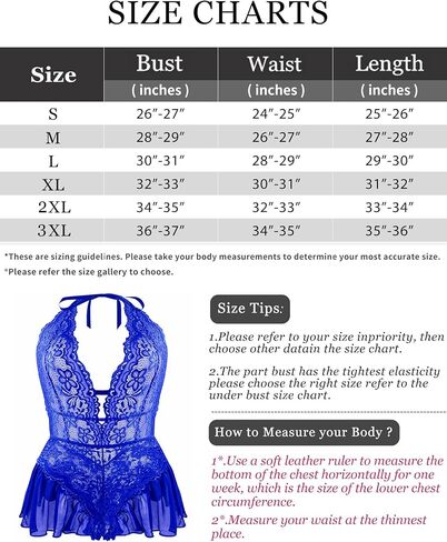 Womens Lingerie Lace Bodysuit Teddy Deep V One Piece Lace ruffled Babydollt in Saudi Arabia