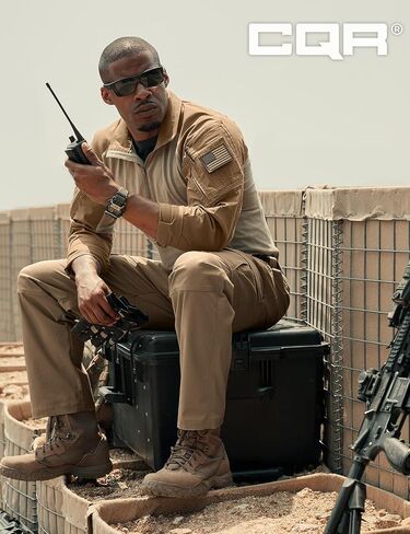 سروال تكتيكي مرن للرجال من CQR، سروال كارجو مطاطي مقاوم للماء، سروال عمل EDC خفيف الوزن للمشي لمسافات طويلة in Saudi Arabia