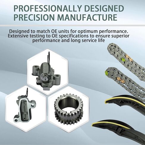 مجموعة سلسلة التوقيت HL3Z6268A متوافقة مع 2017-2021 Ford Expedition F150 Lincoln Navigator 3.5L Turbo V6 DOHC، HL3Z-6268-A، HL3Z-6K255-A، HL3Z-6K255-B، HL3Z-6B274-A in Kuwait