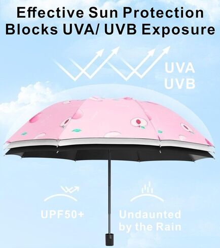 Sun Umbrella Mini Travel Umbrella for Rain & Sun Small Lightweight Uv Umbrellas for Sun Protection Outdoor Sport Colorful Portable Foldable Compact UV Blocking Umbrella for Walking in Saudi Arabia