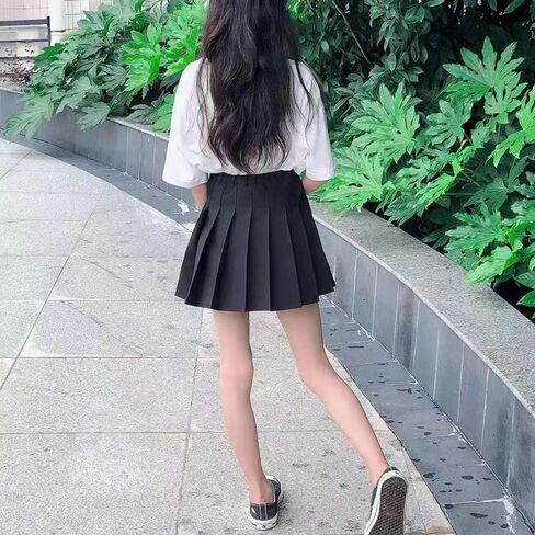 TTYAOVO Girl Skort Mini Flare Plain Pleated Skater Skirt Shool Uniform in Kuwait