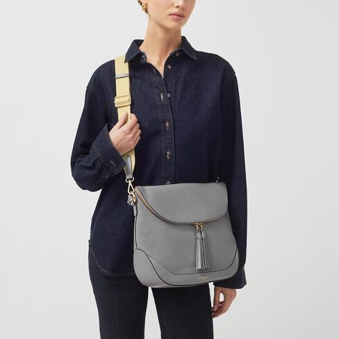 RADLEY London Milligan Street - حقيبة كتف جلدية نسائية - محفظة متوسطة الحجم - حقيبة يد كتف نسائية in Saudi Arabia