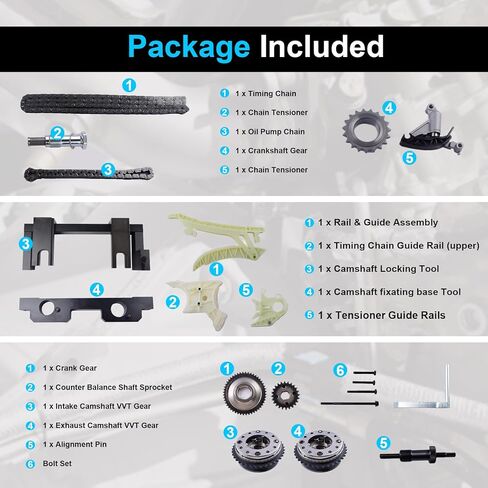 مضخة زيت مجموعة أدوات سلسلة التوقيت 2 VVT والعتاد أداة لسيارات BMW N20 N26 X4 X5 228 320 328 2.0L in Kuwait