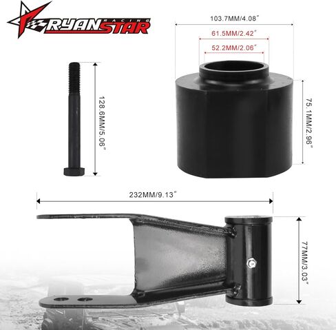 RYANSTAR RACING 3" Front 2" Rear Leveling Lift Kit Compatible with JEEP Cherokee XJ 2WD 4WD 1984-2001 3" Front Lift Spring Spacers & 2" Rear Lift Shackles Full Leveling Suspension Lift Kit in Saudi Arabia