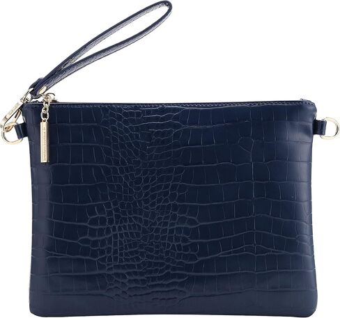 B BRENTANO Vegan Clutch Bag Pouch with removable wristlet and two size metal chain in Kuwait