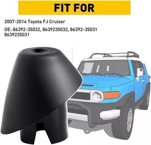 قاعدة مطاطية لزخرفة الهوائي لسيارة Toyota FJ Cruiser 07-14، زينة هوائي راديو السيارة - استبدل إطار قاعدة تثبيت الراديو اليدوي 86392-35031 in Kuwait