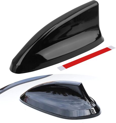 زعانف سمك القرش لسقف السيارة مصممة للجيل الحادي عشر من سيفيك هوندا، غطاء علوي لزعانف القرش، ملحق سيارة أنيق، ملصق تزيين خارجي (ناعم، أسود) in Kuwait