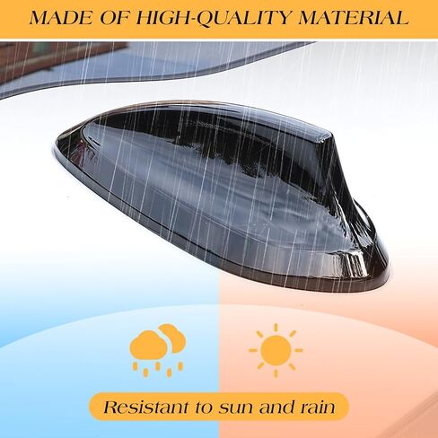 زعانف سمك القرش لسقف السيارة مصممة للجيل الحادي عشر من سيفيك هوندا، غطاء علوي لزعانف القرش، ملحق سيارة أنيق، ملصق تزيين خارجي (ناعم، أسود) in Kuwait