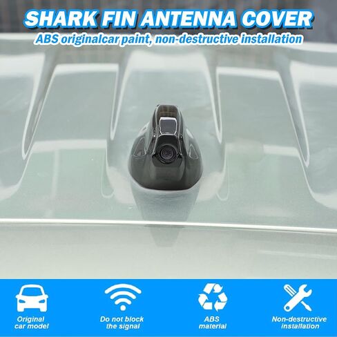 Carbon Fiber ABS Car Shark Fin Antenna Cover Roof Aerial Compatible with Land Rover Defender 90 110 130 2020-2024 Auto Antenna Toppers Accessories (Black) in Saudi Arabia