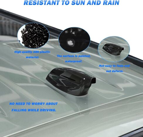 Carbon Fiber ABS Car Shark Fin Antenna Cover Roof Aerial Compatible with Land Rover Defender 90 110 130 2020-2024 Auto Antenna Toppers Accessories (Black) in Saudi Arabia