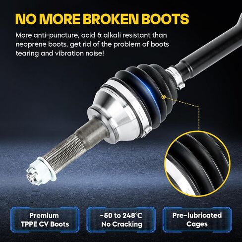 Rear Heavy Duty CV Axle Shaft for Polaris RZR XP/ XP4 1000 EPS 2016-2022, RZR XP/ XP4 Turbo 2016 2017 2018 2019 ‎‎‎1333439, 1333944, 1333858 ‎‎‎ATV Powersports Drive Axles - 1 Pair in Saudi Arabia