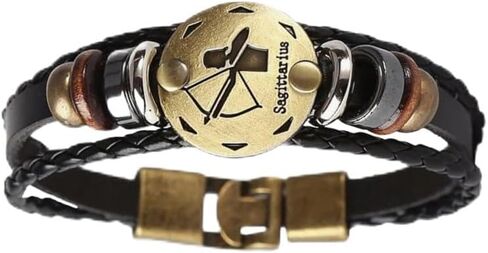 Leather Bracelet - Constellation Braided Rope Wristband | Zodiac Astrology Jewelry for Men and Women in Saudi Arabia