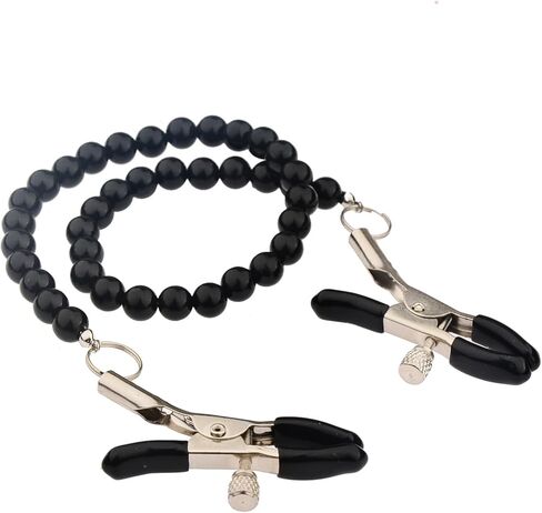 Pearl Nipple Clamps Faux Body Piercing Jewelry Nipple Clamps with Chain Necklace Nipple Clips for Women Non Piercing Adjustable Non Pierced Body Chain Jewelery in Saudi Arabia