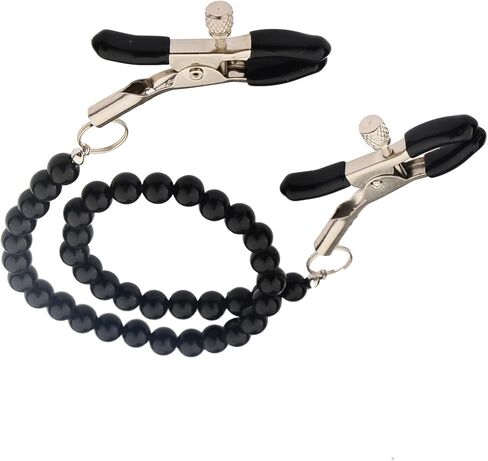Pearl Nipple Clamps Faux Body Piercing Jewelry Nipple Clamps with Chain Necklace Nipple Clips for Women Non Piercing Adjustable Non Pierced Body Chain Jewelery in Saudi Arabia