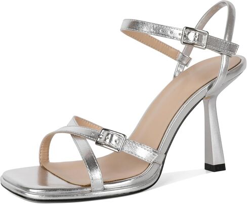 Mettesally Women High Heels Strappy Sandals Stilettos Heels Adjustable Buckle Women Sandals Work Daily Dress Shoes 3.5 Inch in Saudi Arabia